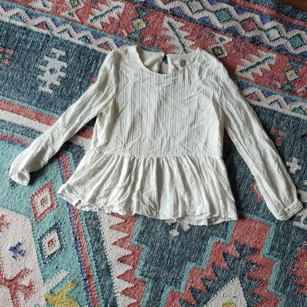 White Loft peplum blouse